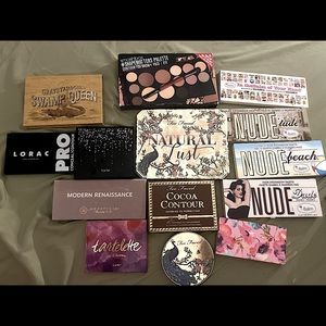 Eyeshadow palettes bundle tarte, too faced, lorac, ABH, theBalm